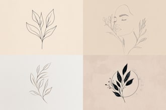 create a boho, floral and botanical logo design