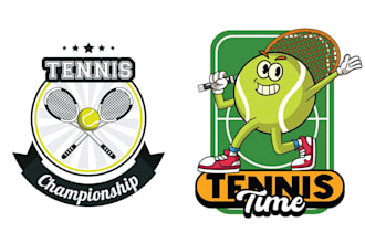 design unique sport cartoon tennis logo