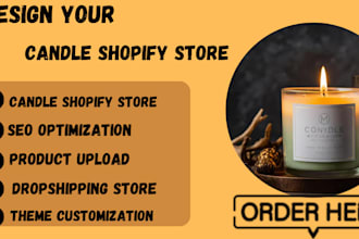 design 7 figure shopify store scented candle shopify store dropshipping  store
