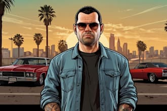 draw amazing gta style cartoon portrait from your photo