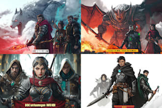 draw you a fantasy medieval or modern character design