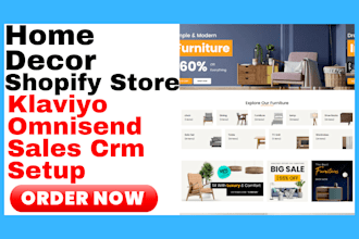 setup klaviyo home decor shopify store omnisend ecommerce website