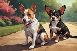 draw a cartoon portrait of your cute pet cat