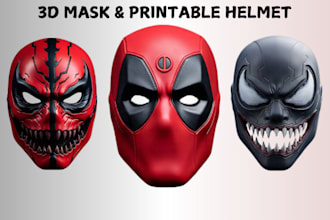 do 3d mask mask 3d helmet oni mask halloween mask 3d cosplay model for printing