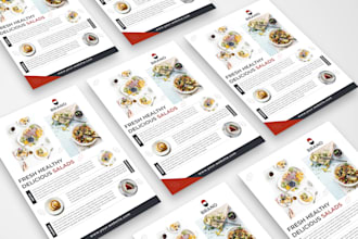 do eyecatching restaurant menu design, food menu, or poster