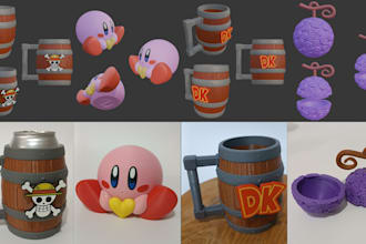 create a 3d prop, keychan, cosplay for 3d printing