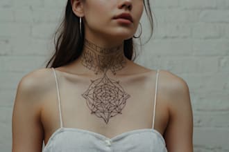 make minimalist line art tattoo with my style