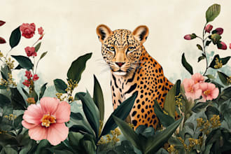 create digital drawings of botanical, animals and birds