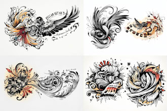 create arabic and persian minimal calligraphy tattoo