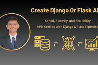 create rest api using django apis, flask and fast API
