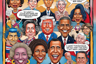 draw a political themed cartoon for you