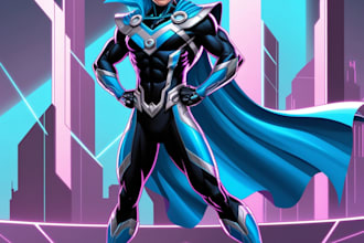 design cool superhero character im really good at this