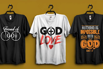 make professional typography christian t shirt and graphic design
