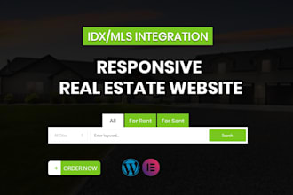 do SEO optimized real estate idx mls agent website or landing page
