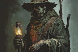 design fantasy horror character for you