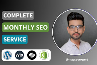 do complete monthly SEO service with high quality backlinks