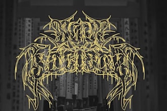create death, black metal, grindcore, hardcore band logo