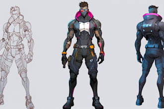 draw cyberpunk anime style illustration or fan art