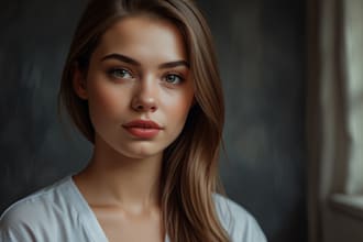 draw realistic digital oil painting from your photo