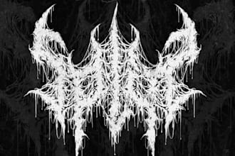 draw a death metal band logo