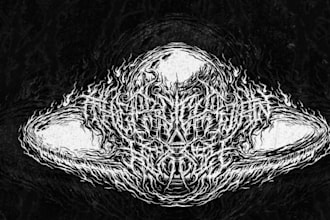 create metal, death metal logo for band, font design