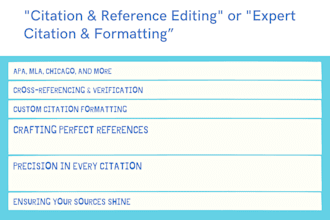 proofread and perfect your citations, references, and sources