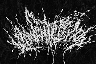make a dark art logo, brutal, death metal band and horror