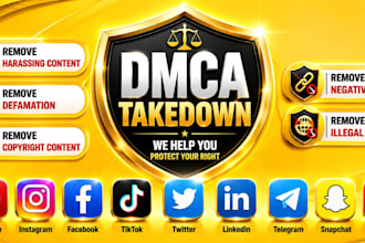 takedown remove harassing defaming copyright and mugshot content under dmca