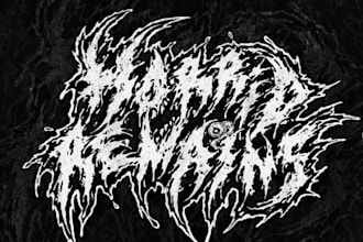 draw a death metal logo for your band