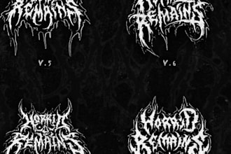 draw a brutal slam, death metal, grindcore, etc logo