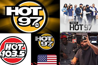 do organic viral promotional airplay for your song or ads on hot 97 radio