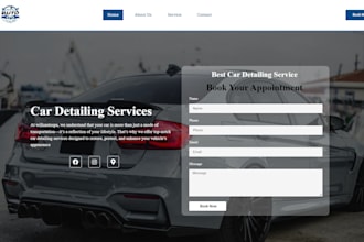 build car detailing website, auto detailing website, car wash website