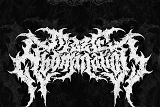 draw a brutal slam, death metal, grindcore, etc logo