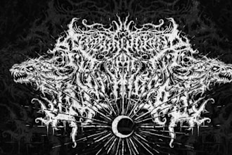 draw heavy metal, black metal, death metal font band logo