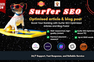 write surfer SEO optimized articles with jasper ai