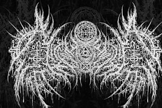 create black, death metal, grindcore deathcore band logo