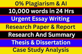 do research and write good summaries for you