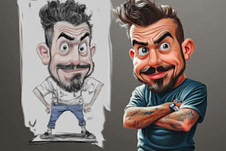 create bighead cartoon caricature from your photo