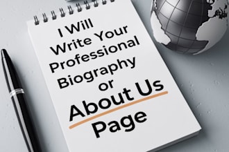 write your professional biography or about us page