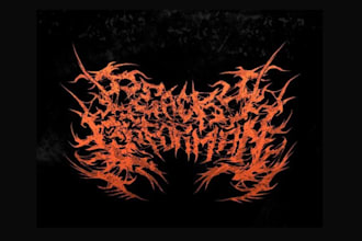 draw death metal logo design for your needs
