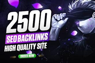 high quality 2500 dofollow backlinks SEO package