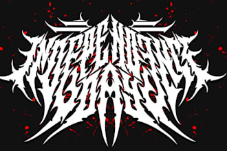create a professional death black metal logo for your band