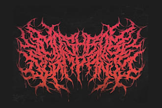 make custom brutal death metal, deathcore logo for your band