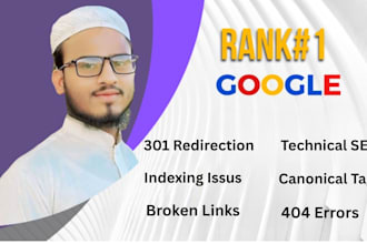 fix 404 errors,301 redirects, broken links and canonical tags