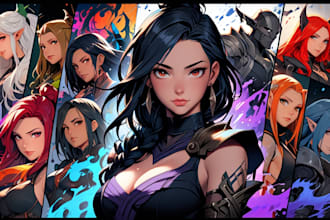 create fantasy character illustration, portrait, scene, splash art