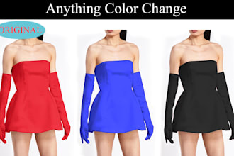 do color change, color correction, pattern change any images