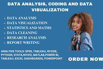 do data dashboards,analysis,visualizations in stata,python,power bi,spss,excel,r