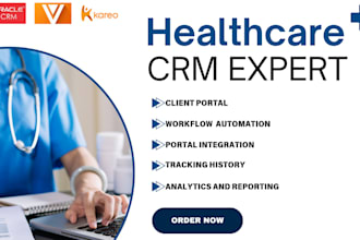 setup healthcare crm oracle kareo clinicient keap veeva sugar health cloud saas