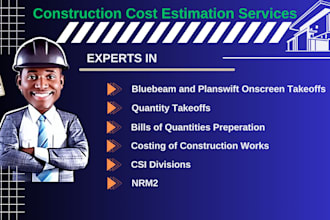 do construction cost estimation, bill of quantities, quantity take offs, boqs