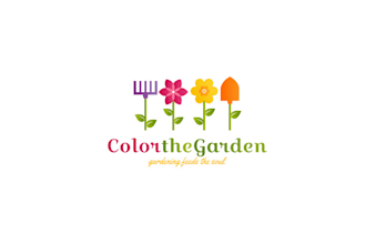 make attract organic garden farm logo